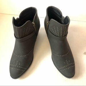 Cato Gray Gold Studded Motorcycle Booties Size 10
